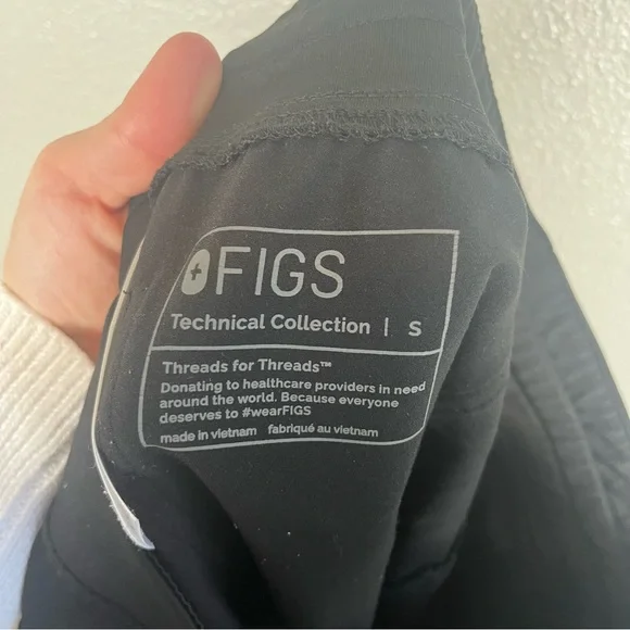 Figs Zamora Mid Rise Black Jogger Scrub Pants Womens Small - Picture 10 of 14